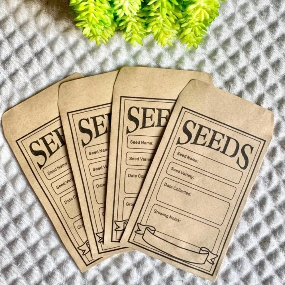 New Gardening Gift Set w/ Metal Rake, Seed Envelopes, Pink Gloves